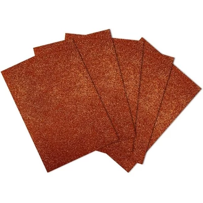 FC-GLEVA1ADH-003 Dekorgumi A4 Glitteres, öntapadó 5db Narancssárga