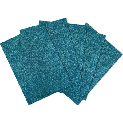 FC-GLEVA1ADH-010 Dekorgumi A4 Glitteres, öntapadó 5db Világos kék