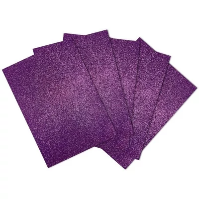 FC-GLEVA1ADH-019 Dekorgumi A4 Glitteres, öntapadó 5db Világos lila