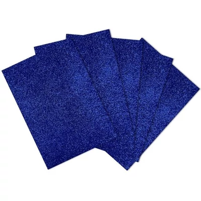 FC-GLEVA1ADH-022 Dekorgumi A4 Glitteres, öntapadó 5db Kék