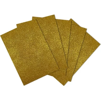 FC-GLEVA1ADH-025 Dekorgumi A4 Glitteres, öntapadó 5db Sárga