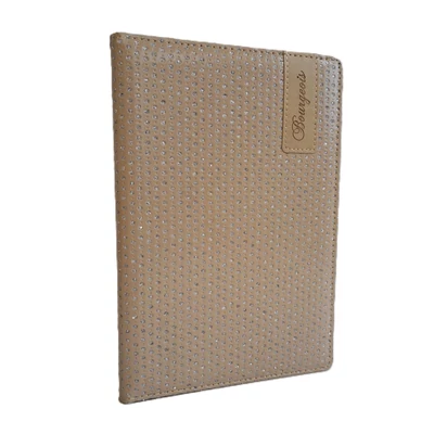 FC-N9203 Notesz PVC kockás A/5 80lap Bézs, ezüst glitterekkel