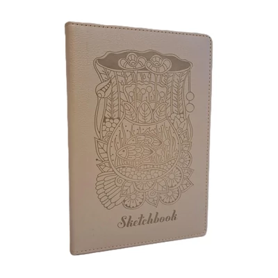 FC-N9307 Vázlatfüzet PVC A/5 64lap Krém Akvárium