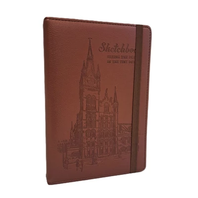 FC-N9319 Vázlatfüzet PVC A/5 100lap Bronz Épület