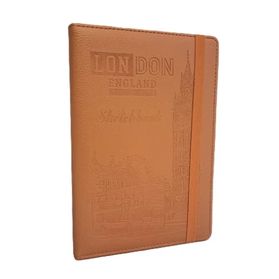 FC-N9320 Vázlatfüzet PVC A/5 100lap Narancssárga London