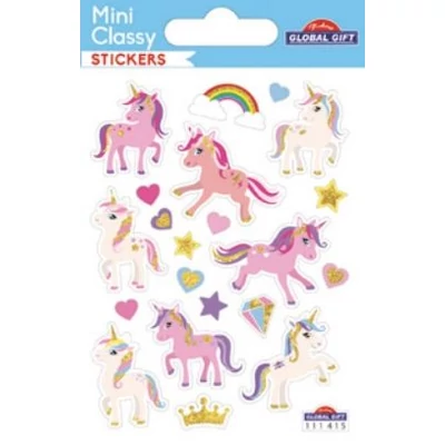 GG-111415 MiniClassy Matrica - Unikornis 7,5*10cm