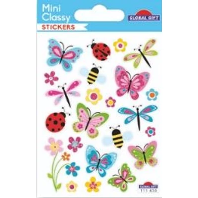 GG-111430 MiniClassy Matrica - Pillangó+katica+méhecske 7,5*10cm