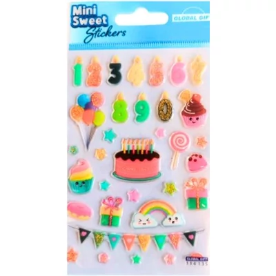 GG-114135 MiniSweet Matrica - Glitter Szülinapos 8*12cm