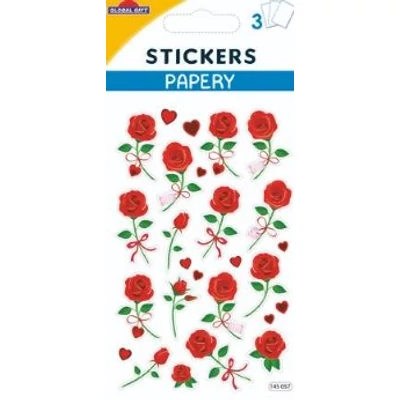 GG-145057 Papery Matrica - Rózsák 3ív 8*12cm