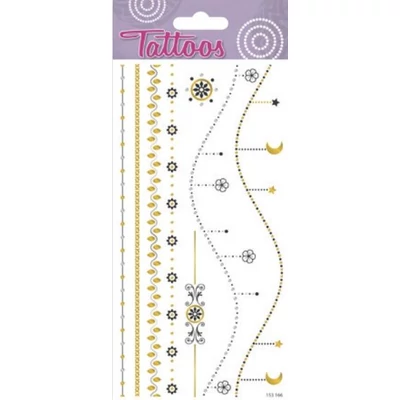 GG-153166 Tattoos Tetováló matrica - Láncok 9*17cm