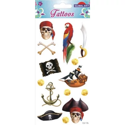 GG-153176 Tattoos Tetováló matrica - Kalózok 9*17cm