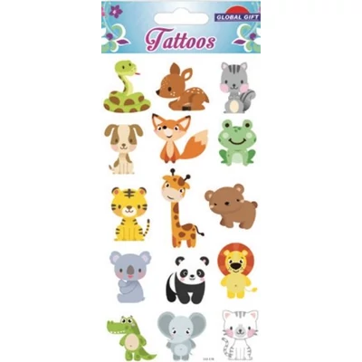GG-153178 Tattoos Tetováló matrica - Kisállatok 9*17cm