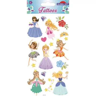 GG-153181 Tattoos Tetováló matrica - Hercegnők 9*17cm