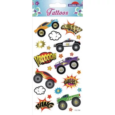 GG-153194 Tattoos Tetováló matrica - Monster truck 9*17cm