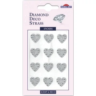 GG-160052 Diamond Deco Strass matrica Ezüst szív