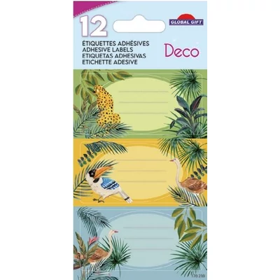 GG-170230 Füzetcímke Etiq.Deco 12db Trópusi