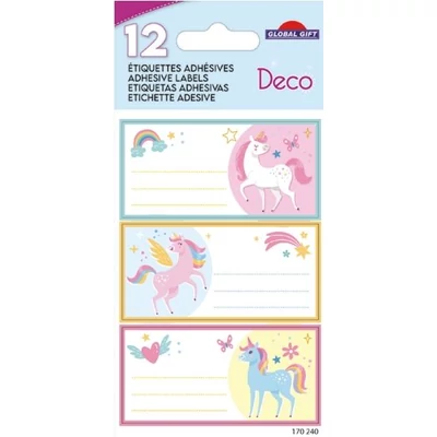 GG-170240 Füzetcímke Etiq.Deco 12db Unikornis