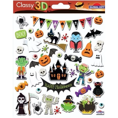 GG-210300 Halloween Classy 3D Matrica - Glitteres motívumok 15*17cm