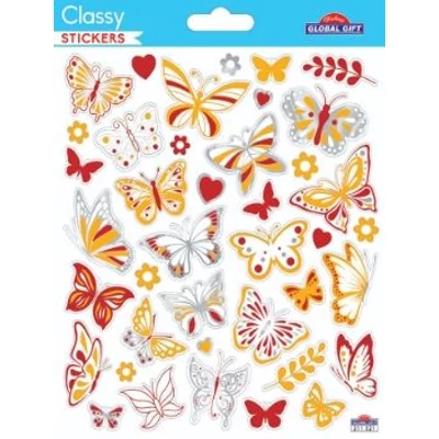 GG-211021 Classy Matrica - Pillangók hologramos 15*17cm