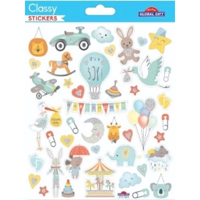 GG-211025 Classy Matrica - Babavárós fiús 15*17cm