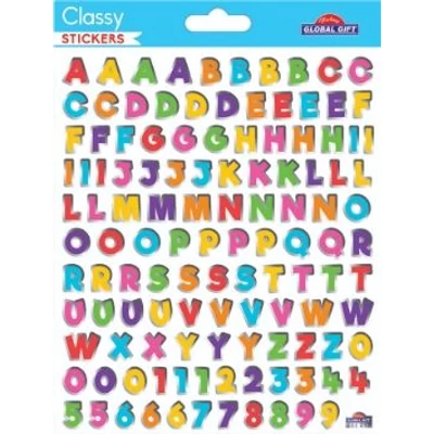 GG-211217 Classy Matrica - Színes-hologramos betűk+számok 15*17cm