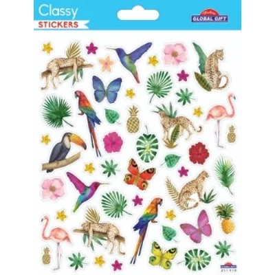 GG-211410 Classy Matrica - Trópusi glitteres 15*17cm