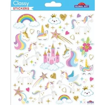 GG-211617 Classy Matrica - Unikornisok 15*17cm
