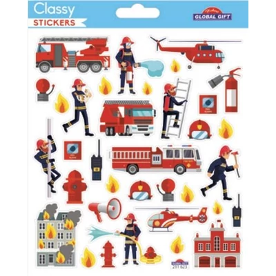 GG-211623 Classy Matrica - Tűzoltós 15*17cm
