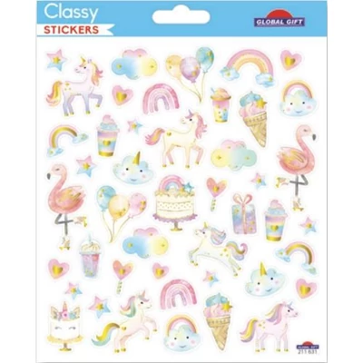 GG-211631 Classy Matrica - Unikornis 15*17cm