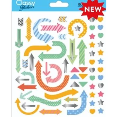 GG-211642 Classy Matrica - Nyilak+csillagok 15*17cm