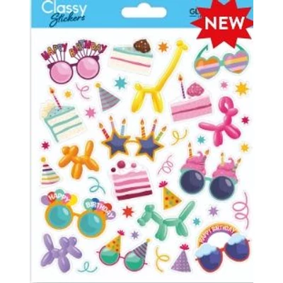 GG-211646 Classy Matrica - Happy Birthday 15*17cm