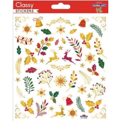 GG-212028 Christmas Classy Matrica - Karácsonyi motívumok 15*17cm