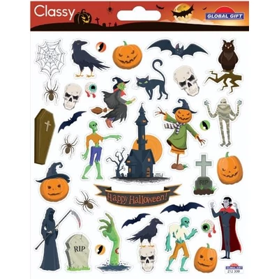 GG-212300 Halloween Classy Matrica - Glitteres motívumok 15*17cm