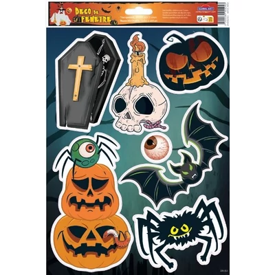 GG-230313 Halloween Ablakmatrica - Rémségek 20*30cm