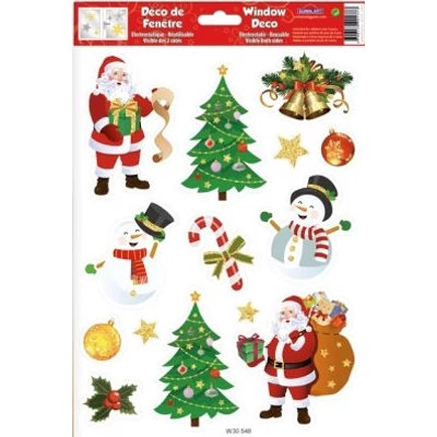 GG-230548 Christmas Ablakmatrica - Karácsonyi motívumok 20*30cm