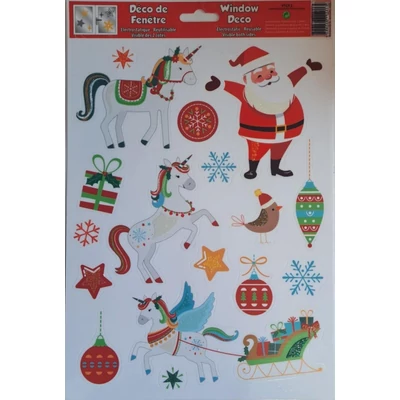 GG-230549 Christmas Ablakmatrica - Unikornis 20*30cm