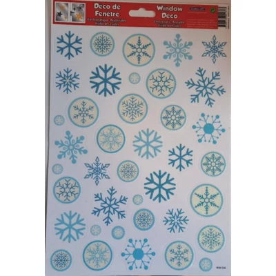 GG-230556 Christmas Ablakmatrica - Hópelyhek 20*30cm