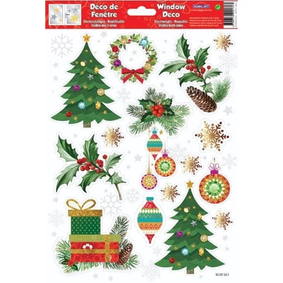 GG-230561 Christmas Ablakmatrica - Karácsonyi motívumok 20*30cm