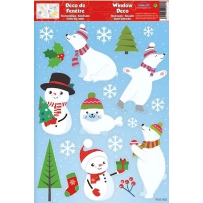 GG-230562 Christmas Ablakmatrica - Jegesmedve 20*30cm