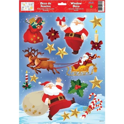 GG-240523 Christmas Ablakmatrica - Mikulás 30*42cm