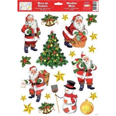 GG-240526 Christmas Ablakmatrica - Mikulások 30*42cm