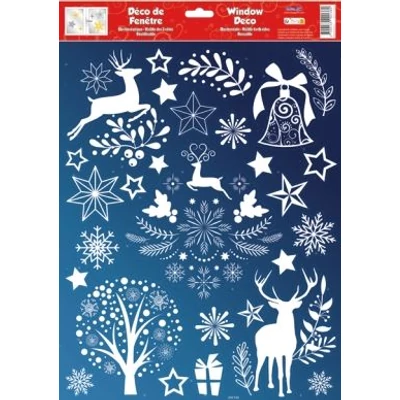 GG-240530 Christmas Ablakmatrica - Karácsonyi motívumok 30*42cm