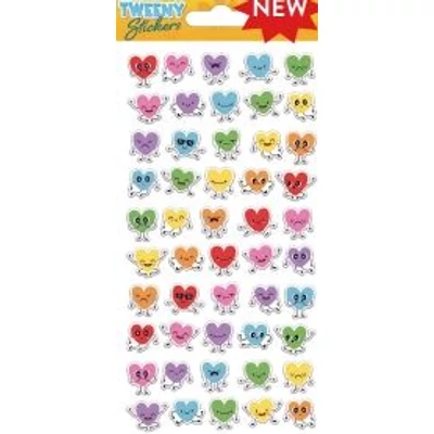 GG-270051 Tweeny Matrica- Színes szívecskék 9*17,5cm