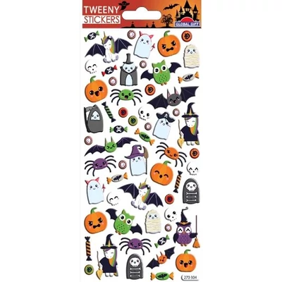 GG-270304 Halloween Tweeny Matrica - Pókok, denevérek 9*17,5cm