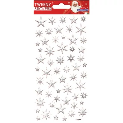 GG-270509 Christmas Tweeny Matrica - Fehér csillagok 9*17,5cm