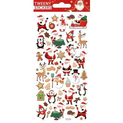 GG-270624 Christmas Tweeny Matrica - Karácsonyi motívumok 9*17,5cm