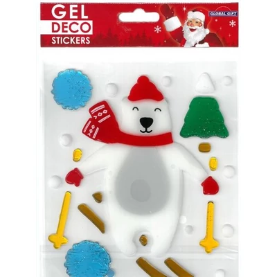 GG-310507 Christmas Gel Matrica - Síelő jegesmedve 15*17cm