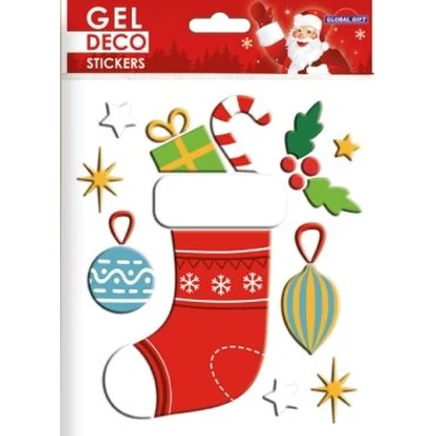GG-310511 Christmas Gel Matrica - Mikulás zokni 15*17cm