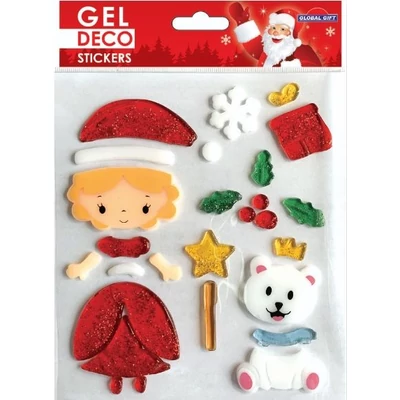 GG-310599 Christmas Gel Matrica - Téli hercegnő 15*17cm