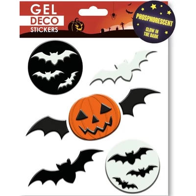 GG-320311 Halloween Gel Matrica - Sötétben világító Denevér 15*17cm